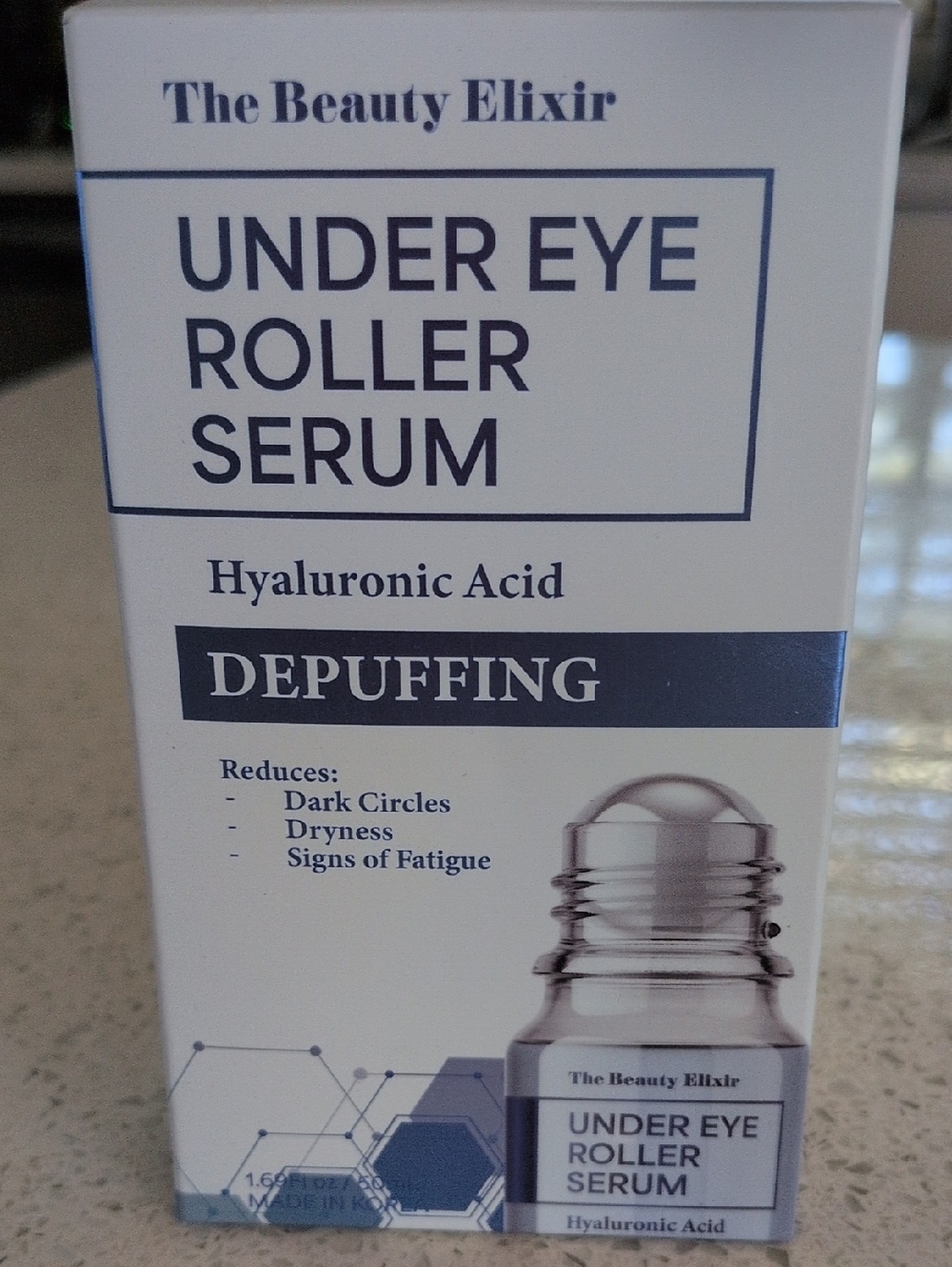 THE BEAUTY ELIXIR Under Eye Roller Serum - Depuffing Hyaluronic Acid (White)